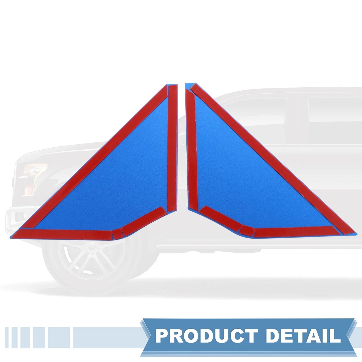 Car Rear Window Triangle Cover for Ford Bronco (2021-2023) - 1 Pair Blue