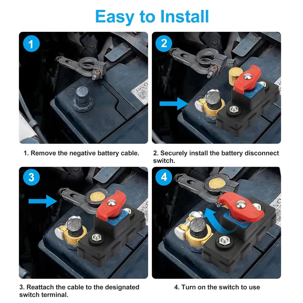 12V & 24V DC Battery Disconnect Terminal Switch for Car RV