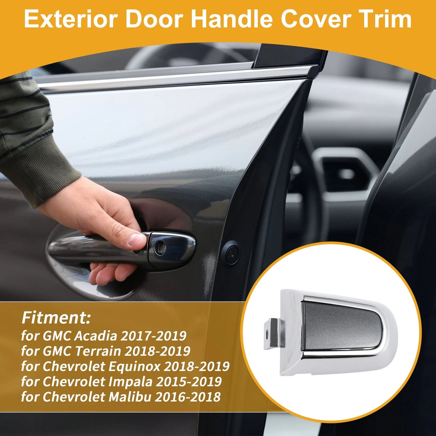 Exterior Door Handle Cover Trim for Chevrolet Malibu (2016-2018) ABS