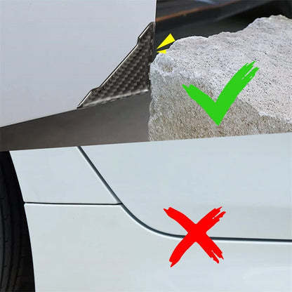 4 Pcs Universal Car Door Corner Anti-Collision Trim Carbon Fiber