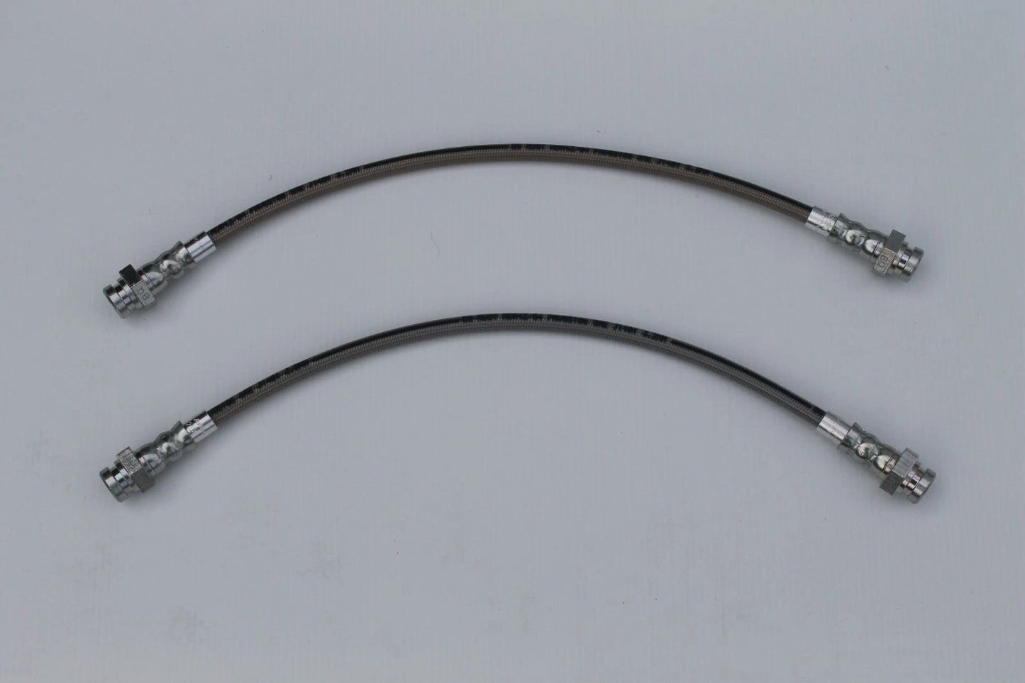 Braided Front Brake Hose Set (2) for Mazda 1500 (1966-1971) Disc Front