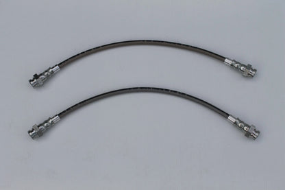 Braided Front Brake Hose Set (2) for Mazda 1500 (1966-1971) Disc Front