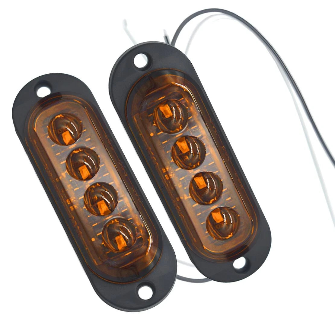 LED Side Marker Amber Lights for Truck Trailer Waterproof