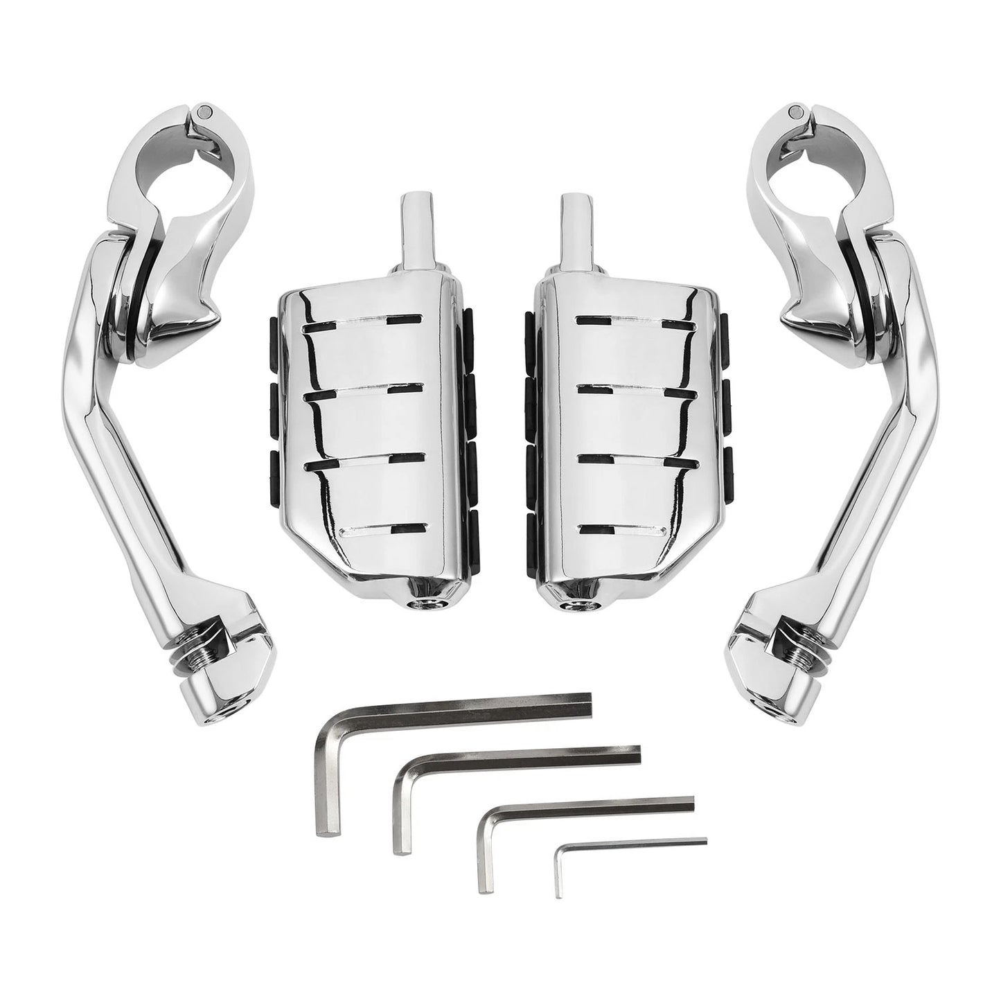 1-1/4" Chrome Footpeg Footrest Mount for Harley Touring Engine Guard