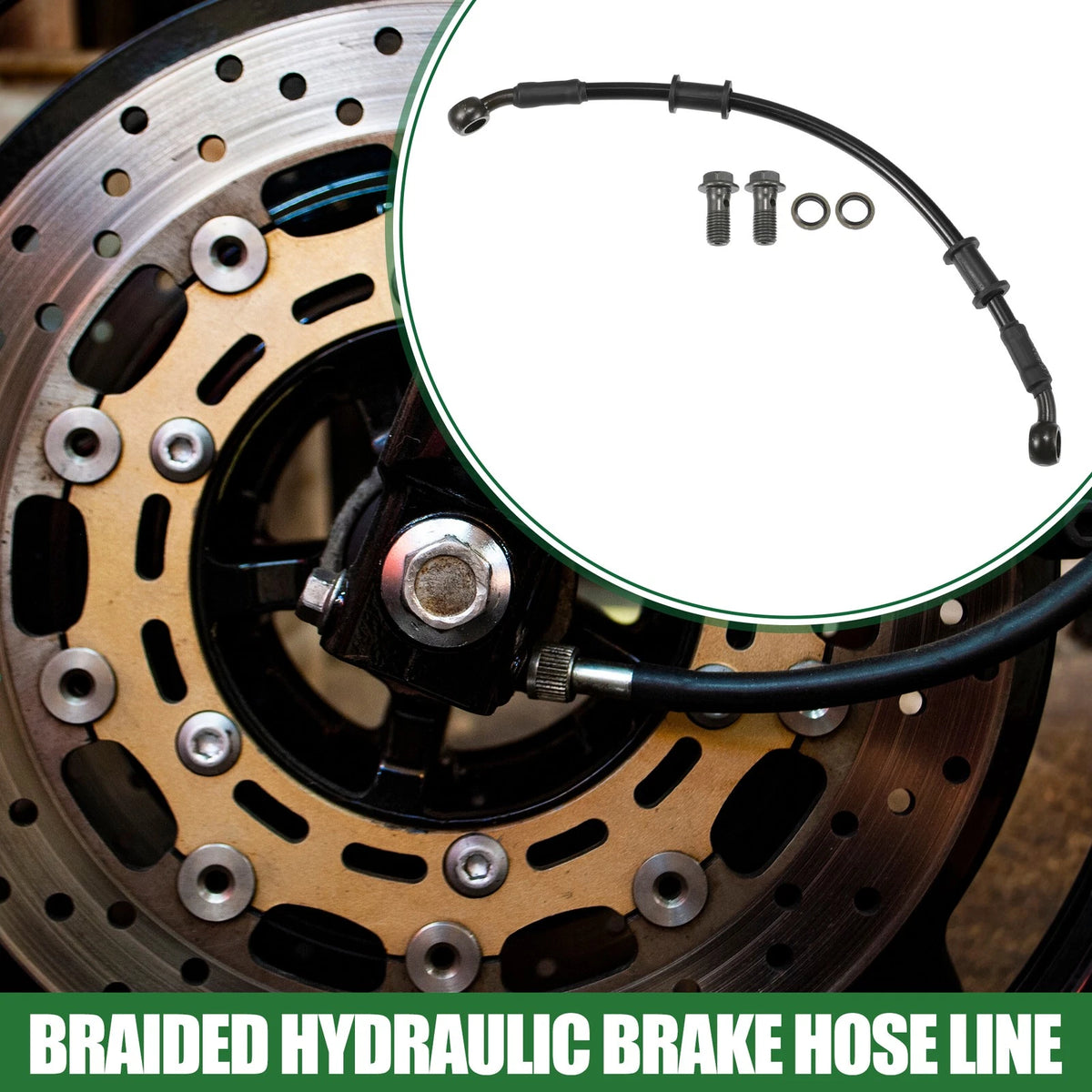 30cm Braided Hydraulic Brake Line Oil Hose for Motorcycle