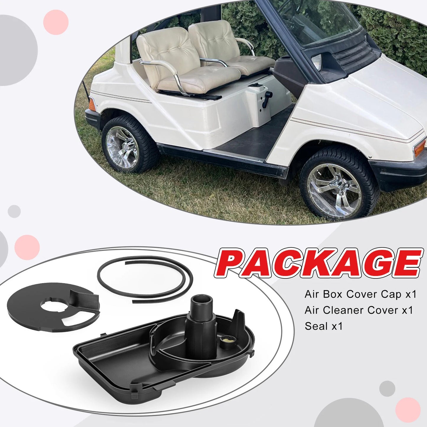 Air Box Cleaner Cover Kit for Yamaha Golf Cart G2-A/G5-A/G8-A/G9-A/G11-A