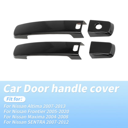 Glossy Black Door Handle Cover Protector for Nissan Altima Frontier Maxima