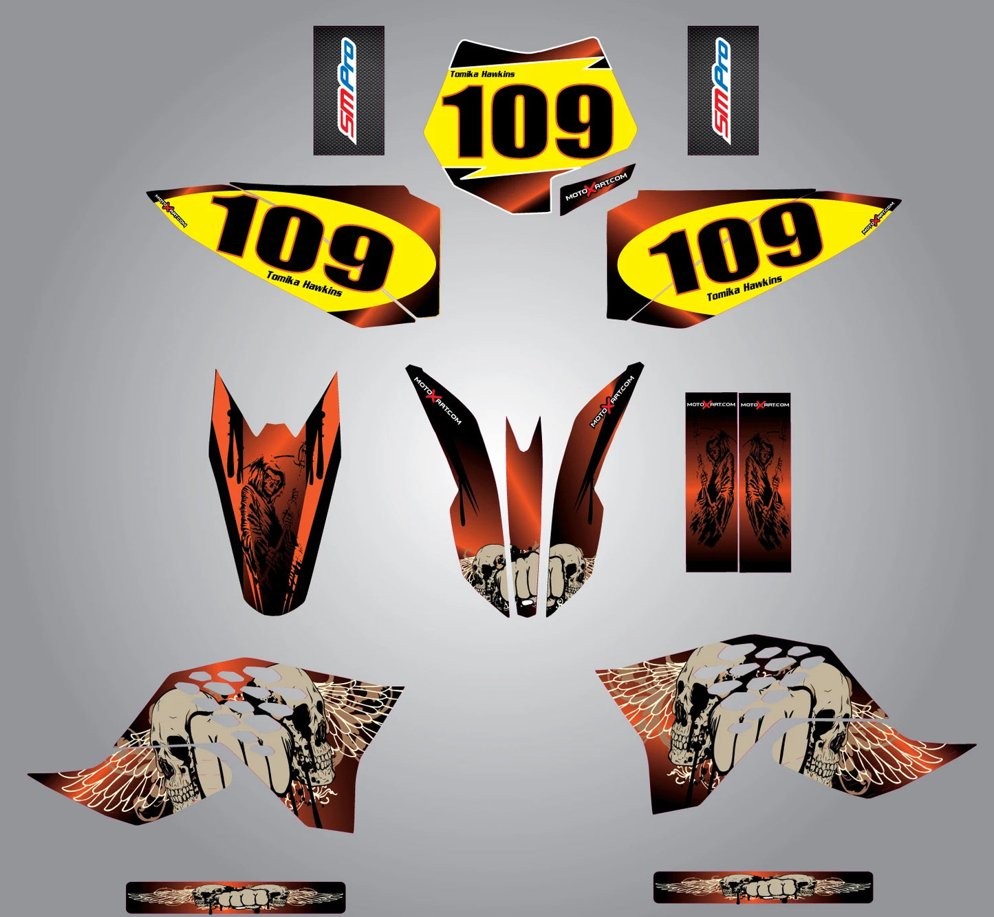 Custom Graphics Kit for KTM 50 Reaper Style Stickers (2009-2014)