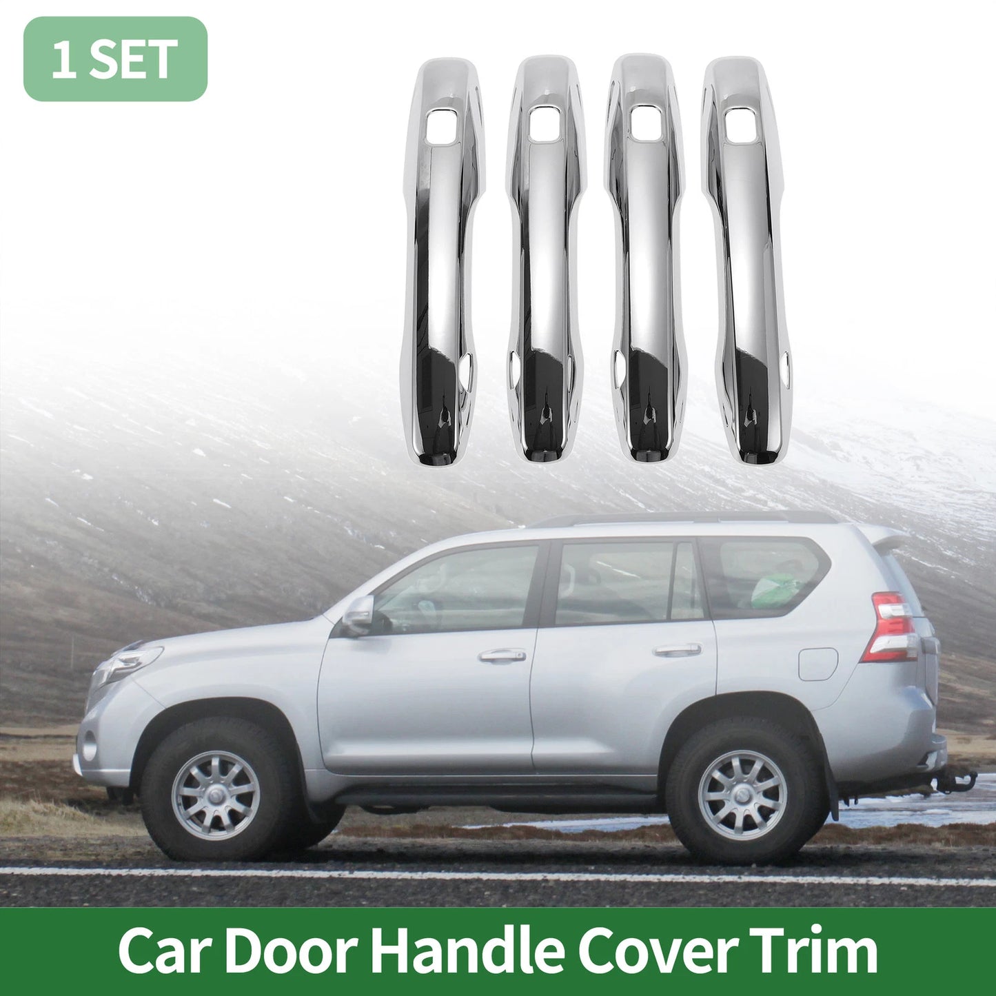 Silver Tone Door Handle Cover Trim for Volvo XC60 (2018)