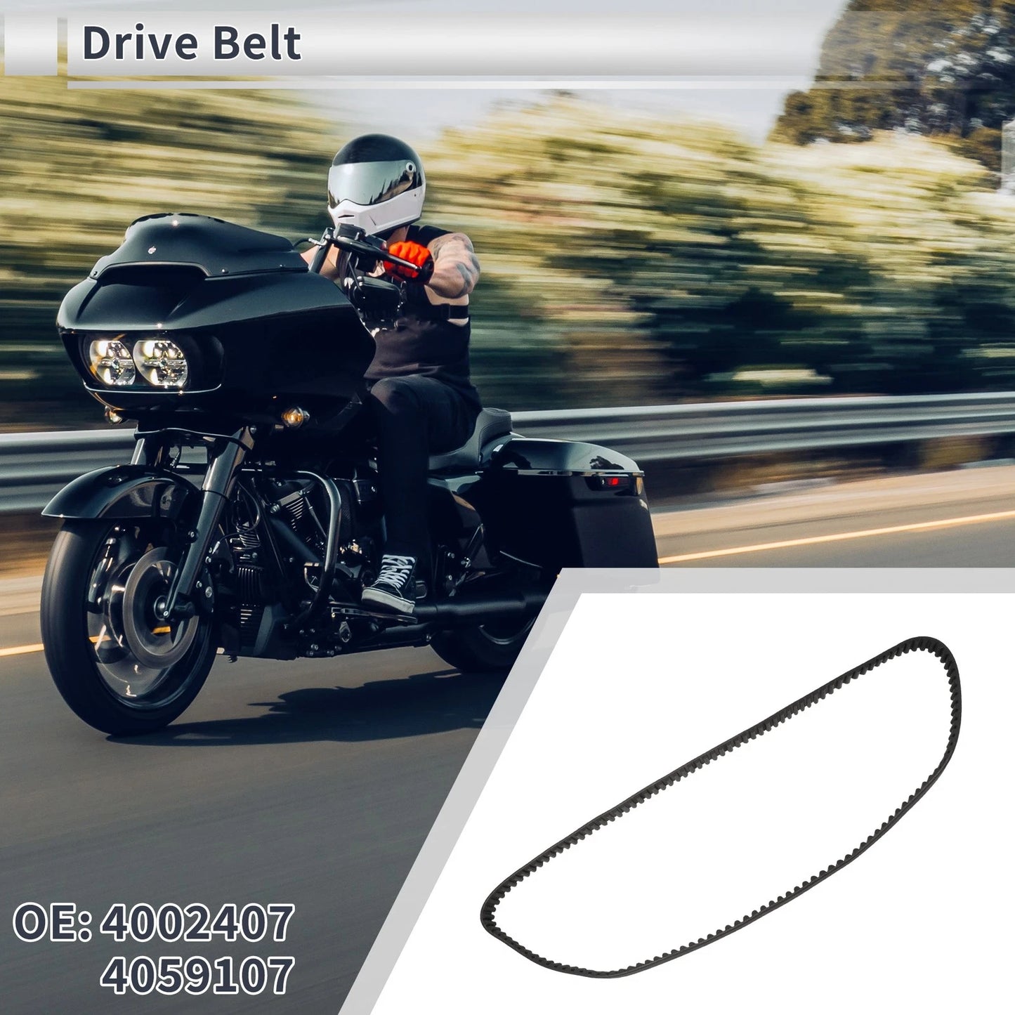 137T Drive Belt V-Belt for Harley Davidson XL 1200 (2007–2022)