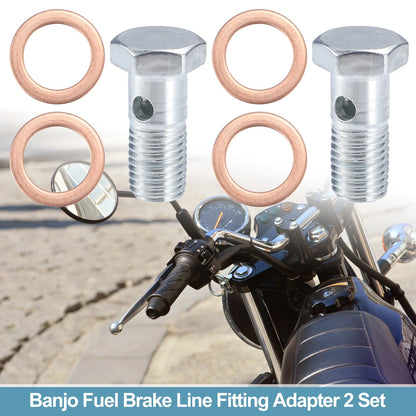 2 x Screws / M12x1.5 32mm / Hollow with Washers for Motorcycle