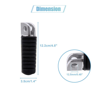 Pair 12.5mm Aluminium Alloy Motorcycle Footrest Footpeg Black for Kawasaki