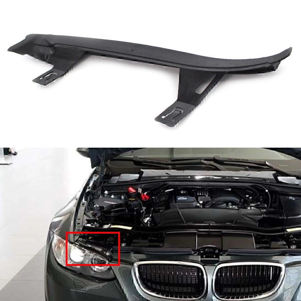 Black ABS Front Right Upper Headlight Gasket for BMW 3 Series (2007-2013)