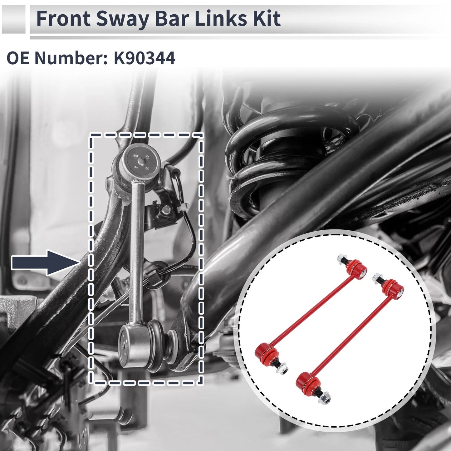 2 x Front Stabilizer Bar Links for TOYOTA AVALON (2005–2012)