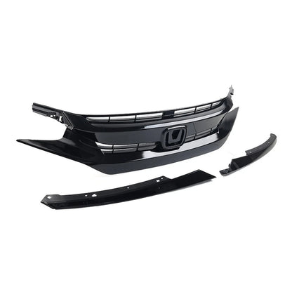 Front Upper Bumper Mesh Grille for Honda Civic Coupe Sedan (2016-2018)