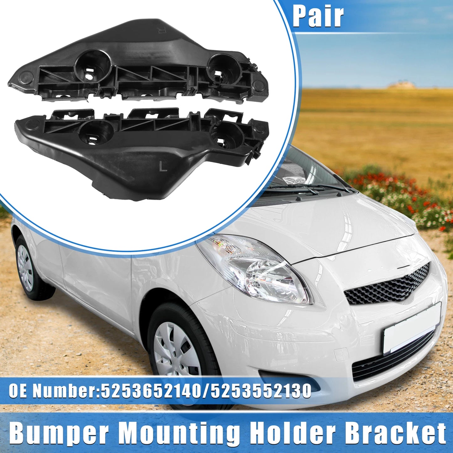 Bumper Mounting Support Brackets  for Toyota Yaris (2007-2012)