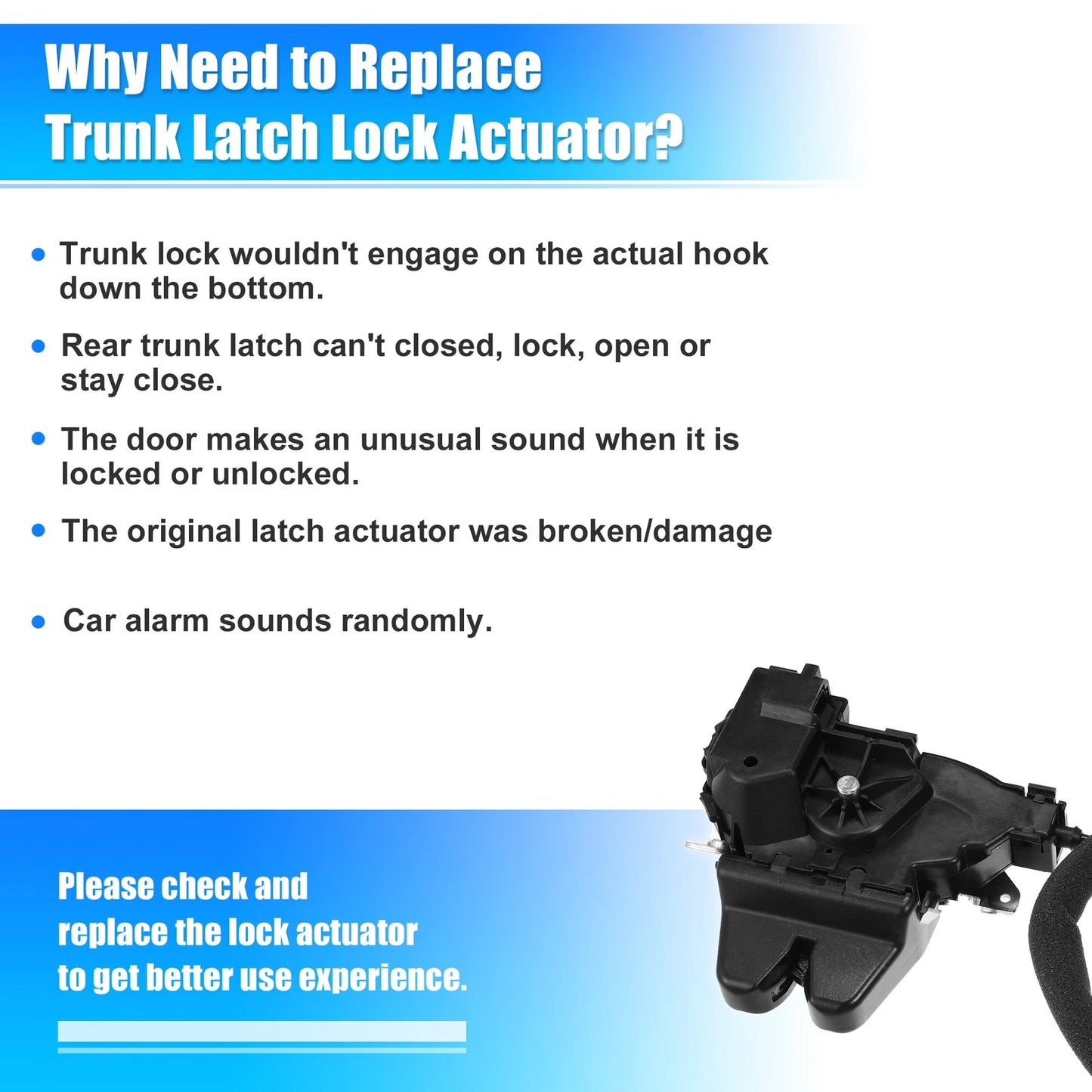 Rear Trunk Tailgate Lock Actuator for Mercedes-Benz C63 AMG (2008-2015)