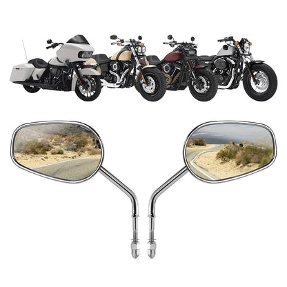 Chrome Rear View Mirrors for Harley Davidson Sportster XL 1200 883 (2004-2023)