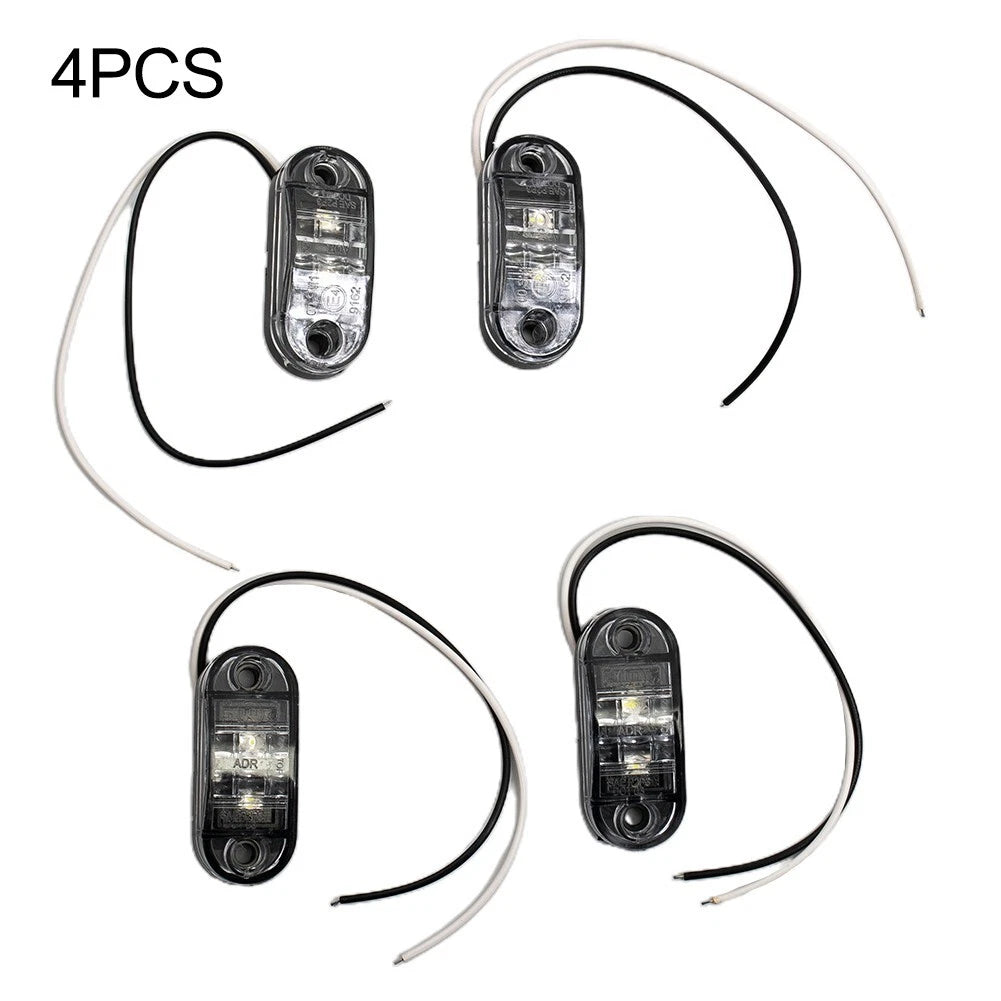 2 x Led Light Oval Clearance Trailer Side Marker Tail Lamp 12V-24V DC for Car Truck