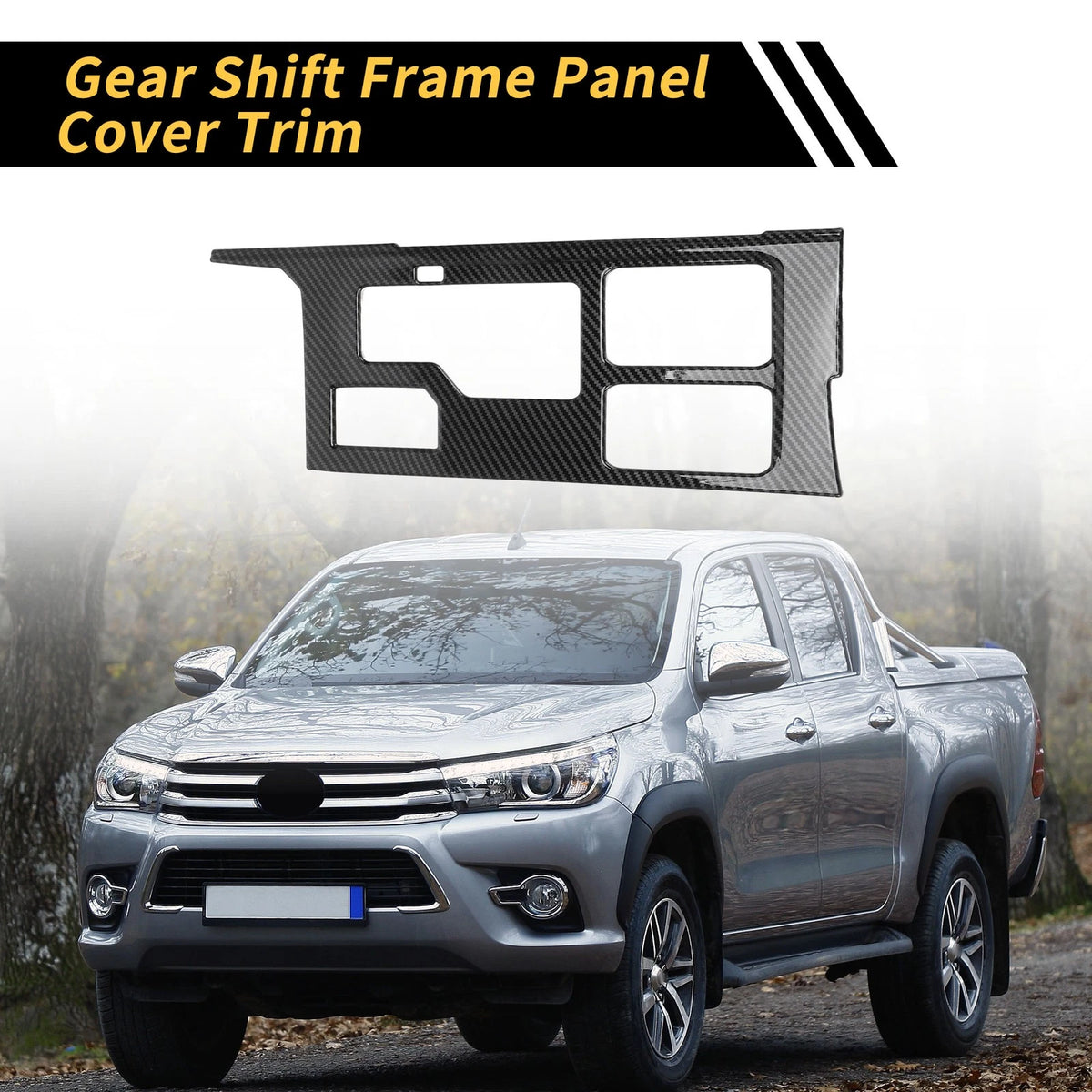 Carbon Fiber Gear Shift Frame Panel Cover Trim for Toyota Tundra (2022-2024)