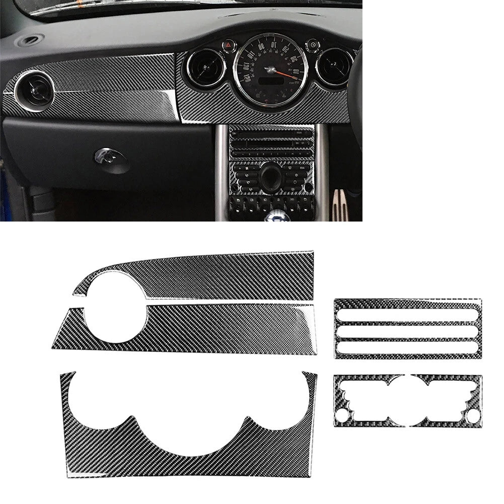 6 x Center Console Dashboard Panel Cover for BMW Mini Cooper R50 R53 (2005-2006)