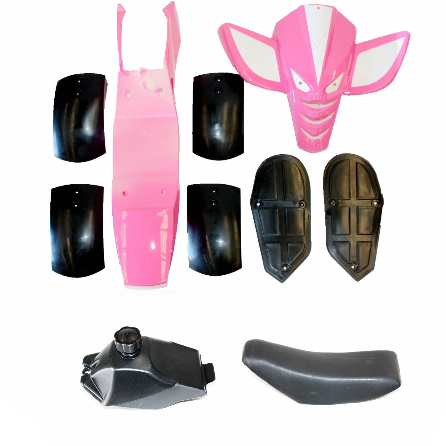 PINK Plastic Fairing Fuel Tank Mud Guard for 49cc Quad Dirt Bike ATV