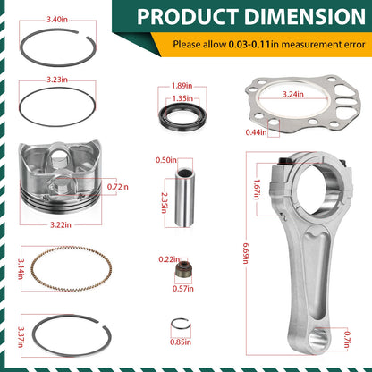 Piston Gaskets Connecting Rod for Kawasaki Mule 600/610