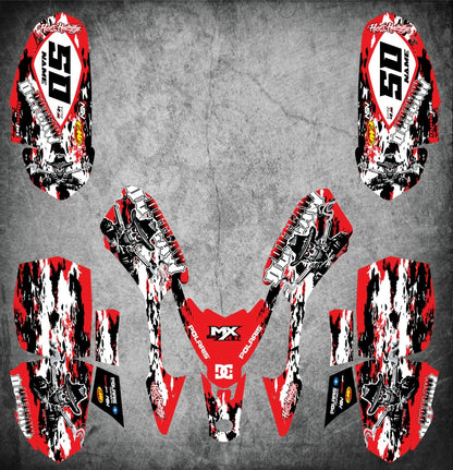 Outlaw Style Custom Graphics Kit for Polaris Predator 50 ATV (2003-2006)