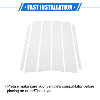 6 x Pillar Post Door Window Trim Covers for Ford Explorer (2011-2019) Black