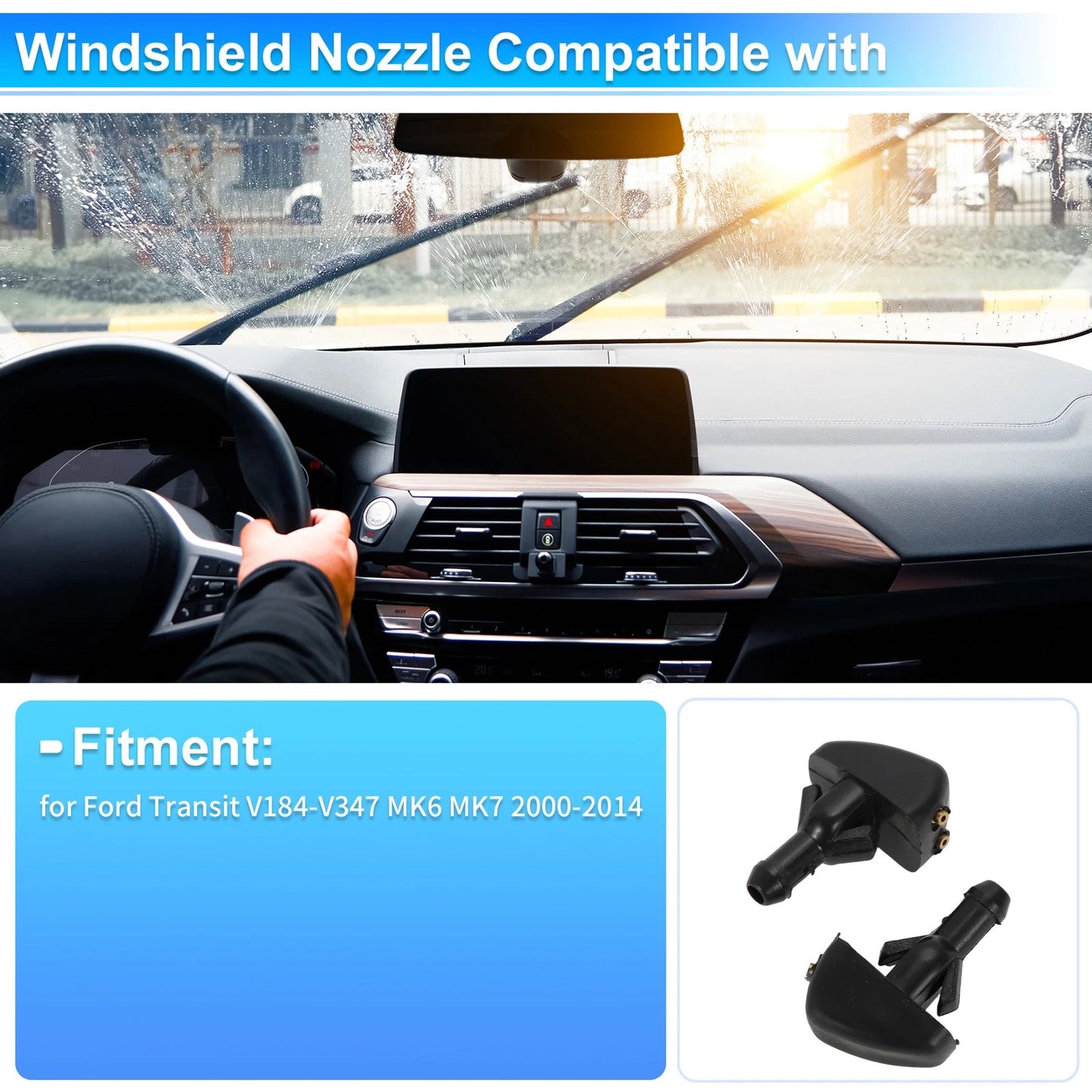 Windshield Washer Nozzle  for Ford Transit V184-V347 (2000-2014)