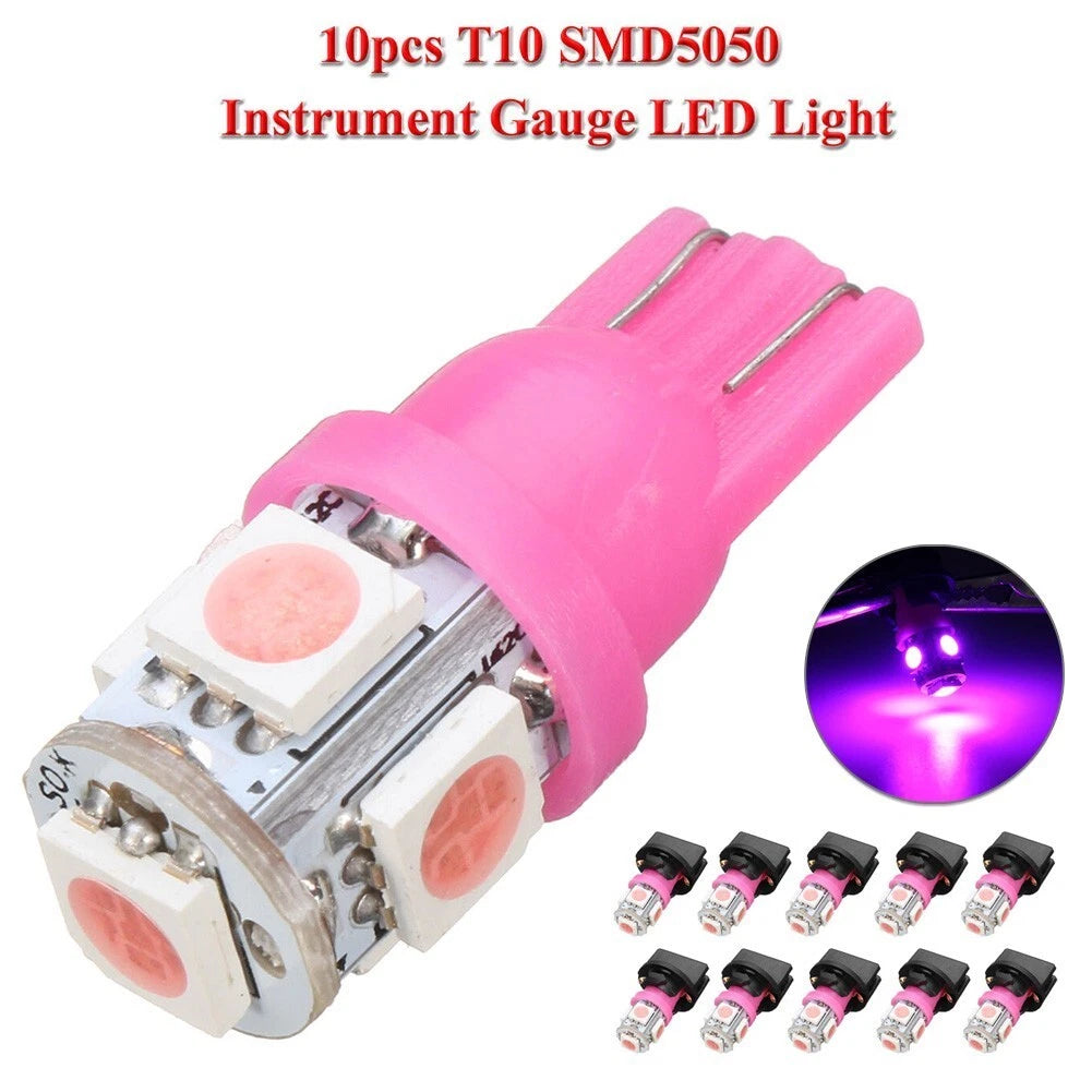 10 x Purple LED Bulbs for Instrument Gauge Cluster for DASH Light