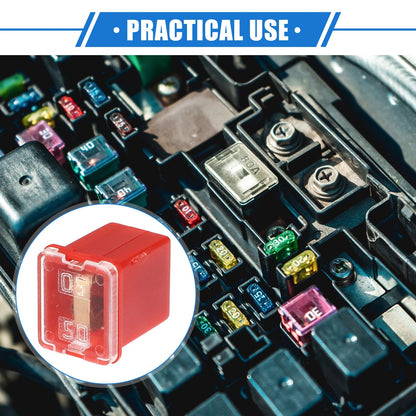 10 Pcs 50 Amp Mini Box Shaped Fuses for Pickup Trucks & Cars