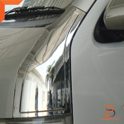 Chrome Front Side Hood Body Cover Trim for Toyota Hiace Commuter (2005-2019)