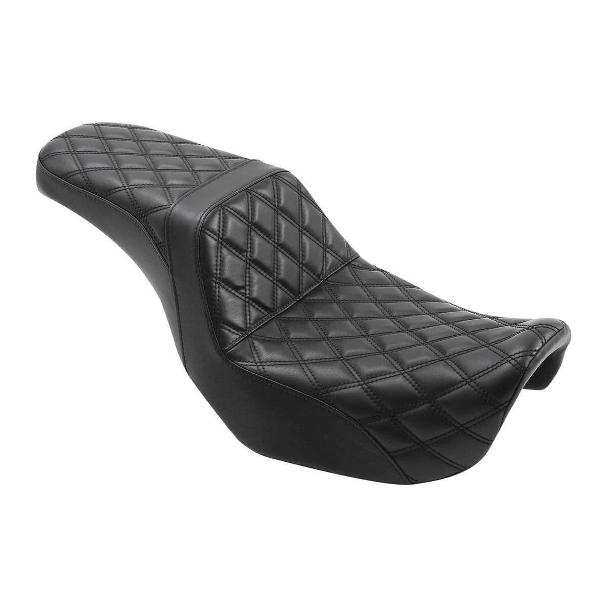 Black Driver Passenger Seat for Harley Dyna Super Glide Street Bob (2006-2017)