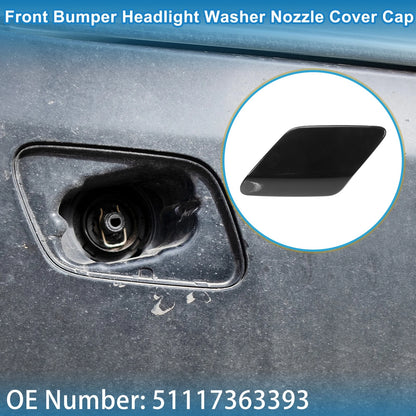 Front Left Washer Nozzle Cover for BMW 428i (2014-2016) - Black Cap