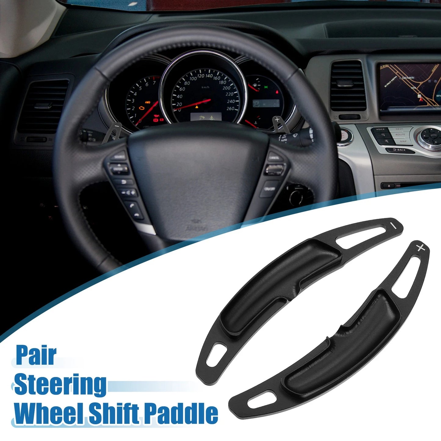 Auto Steering Wheel Shift Paddle Cover for Porsche Cayenne Black (Set of 2)