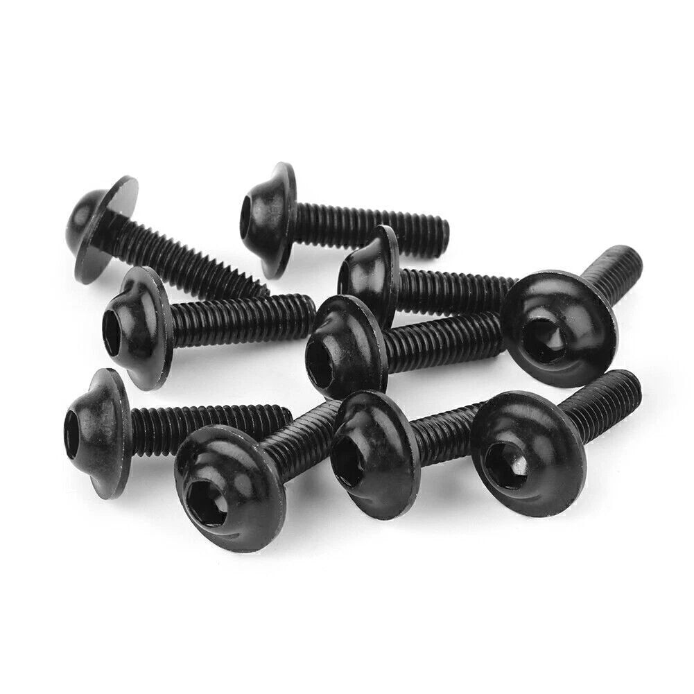 10 x M6 Body Fairing Bolts Fastener Clips for Universal Scooter