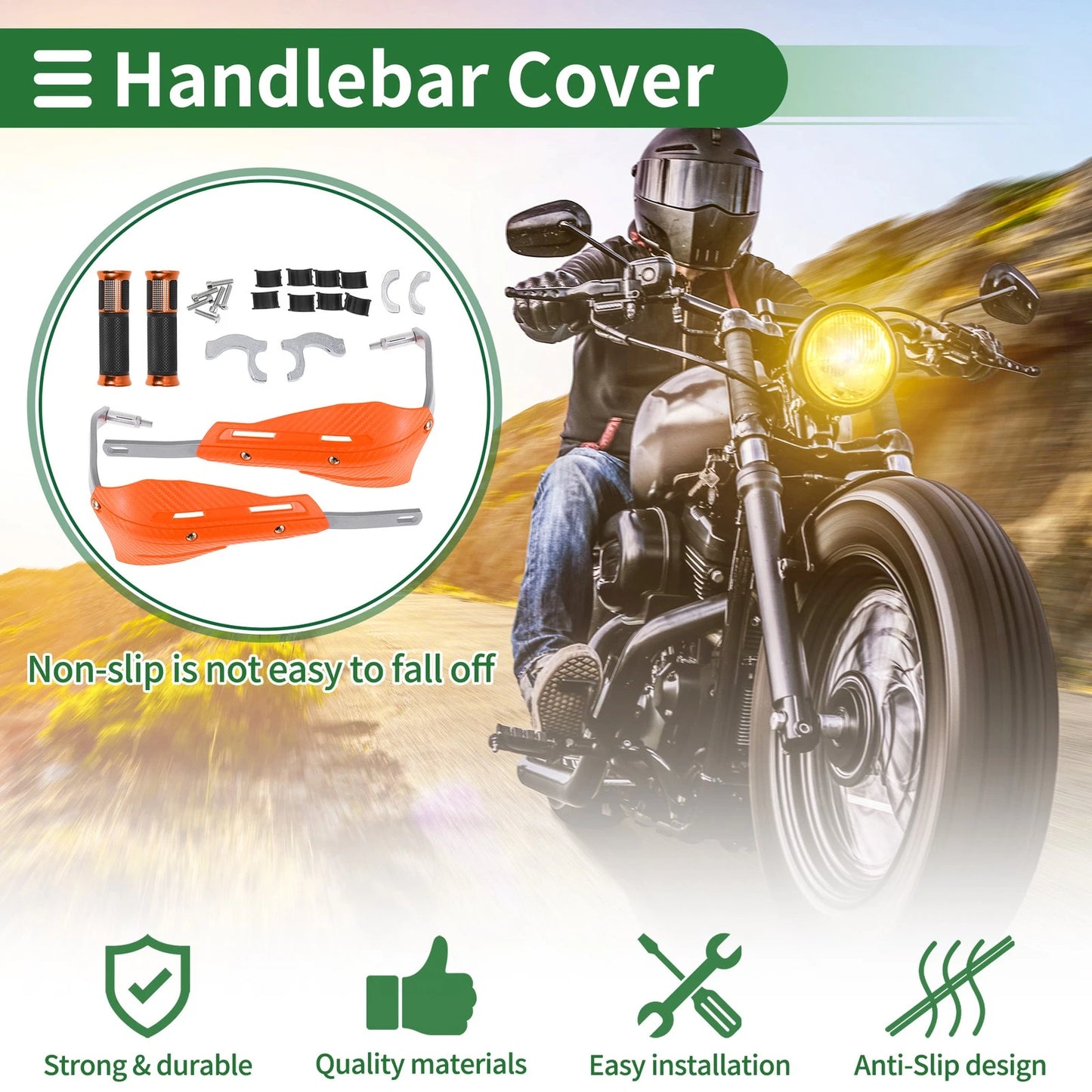 Handlebar End Grips Diamond Pattern for Motorcycle