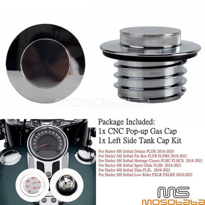 Fuel Gas Tank Cap for Harley Fat Boy Sport Glide Deluxe Low Rider (2018-2021)