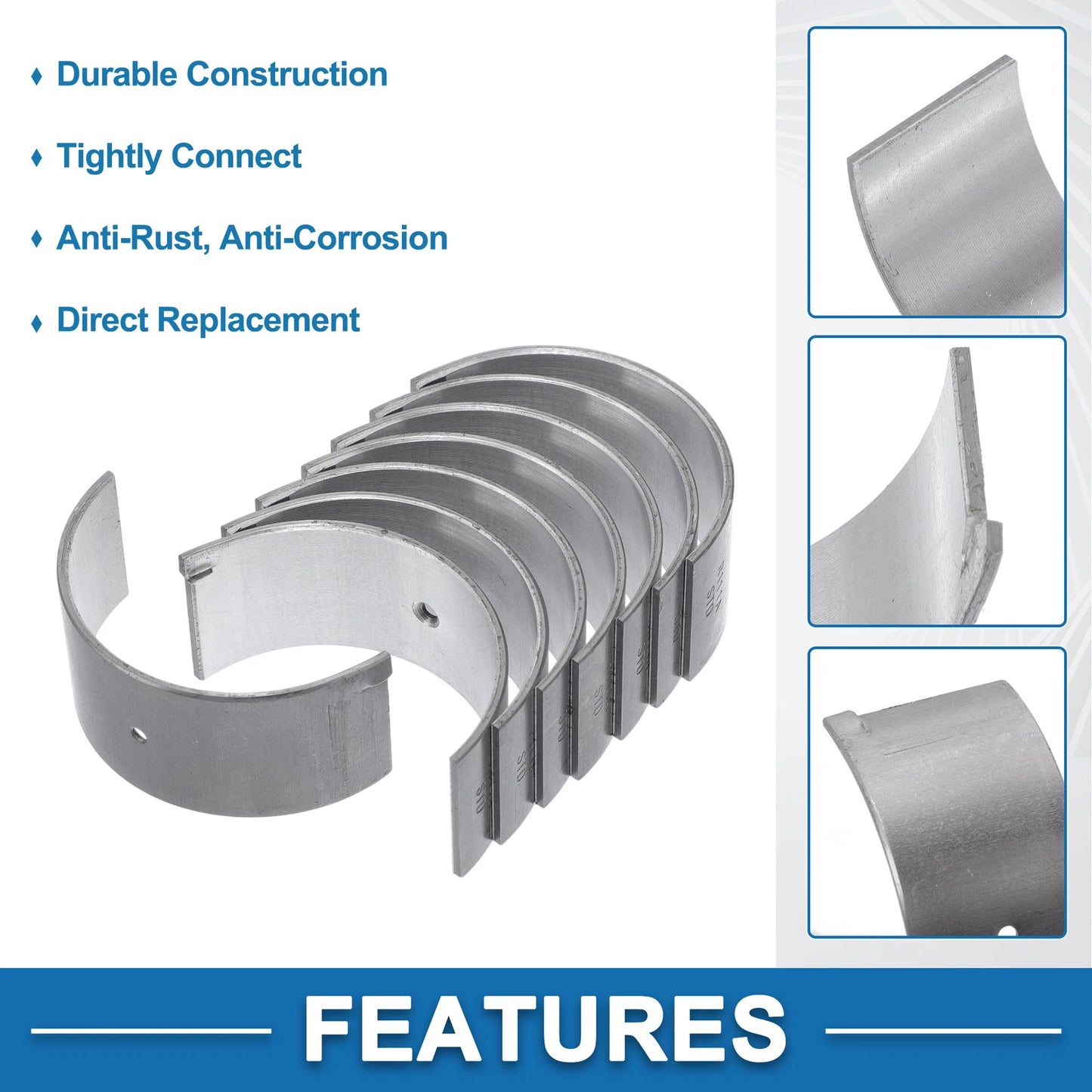 Connecting Rod Bearing Set for Mitsubishi (8 Pcs)
