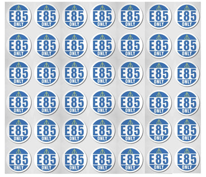 Warning Label E85 Stickers for Gas Gasoline Fuel Tank - 42 pcs