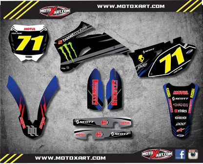 Custom Graphic Kit for Yamaha YZF 250 (2008) - RAVAGE STYLE Decals/Stickers