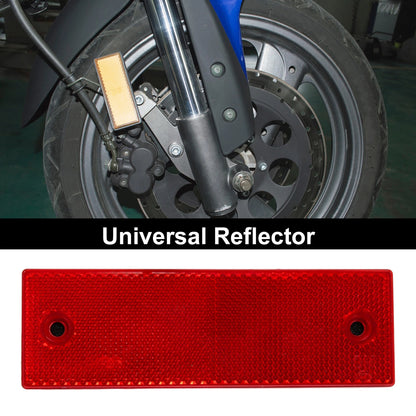 Reflector 15x5cm Red Rectangle Motorcycle 10 Pcs