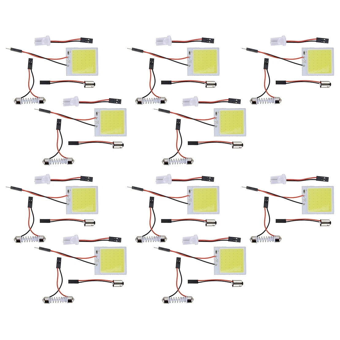 10pcs 48SMD COB White LED Festoon Dome Map Lights for Car Interior