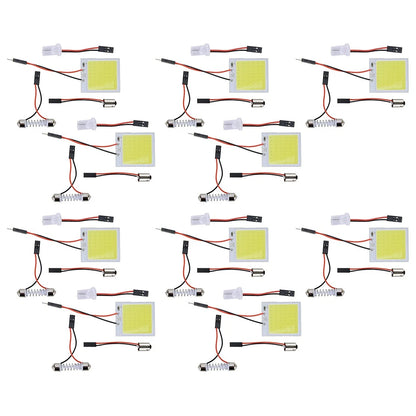 10pcs 48SMD COB White LED Festoon Dome Map Lights for Car Interior