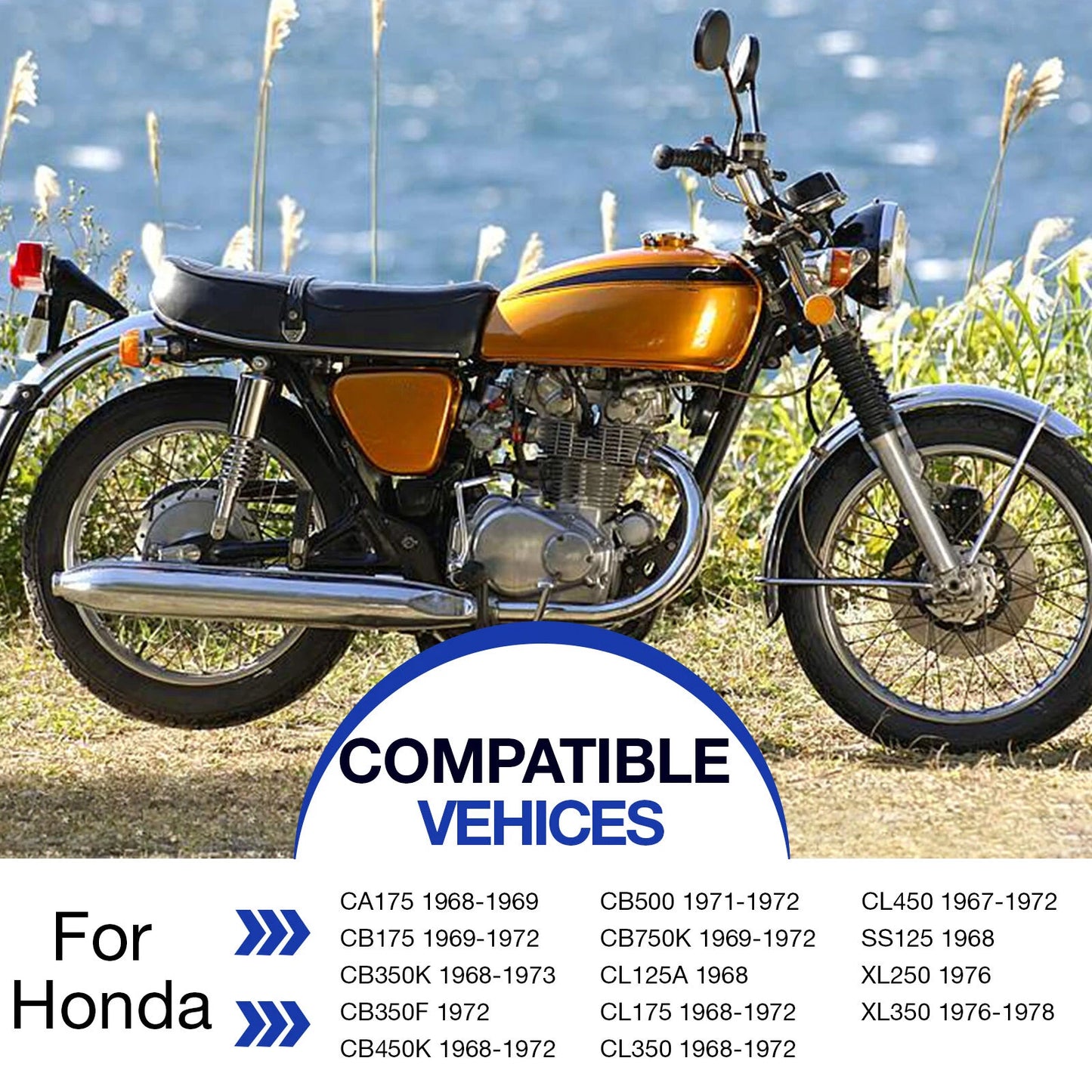 Front Turn Signal Stems Mounts for Honda CB750/CB450/XL250/XL350 (1969–1973)