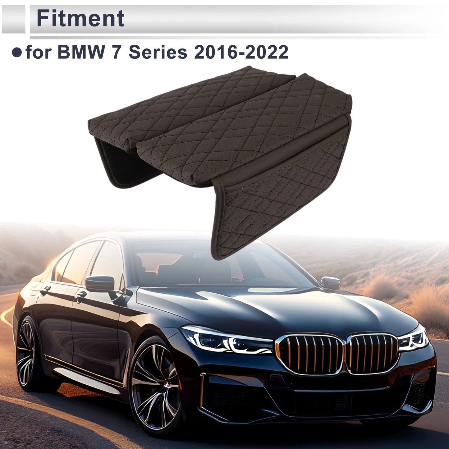 Center Console Cover for BMW 7 Series (2016-2022) - Deep Brown