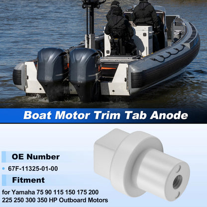 Trim Tab Zinc Anode for Yamaha 75-350 HP Outboard Motors