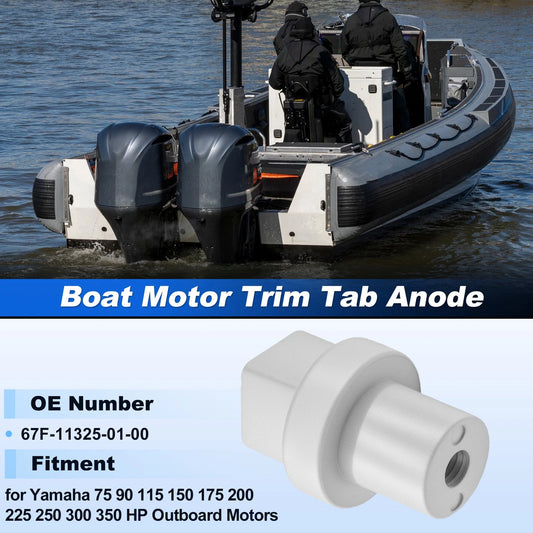 Trim Tab Zinc Anode for Yamaha 75-350 HP Outboard Motors