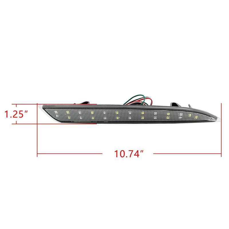 LED Rear Bumper Reflector Brake Lights for Vauxhall Astra J (2009-2015)